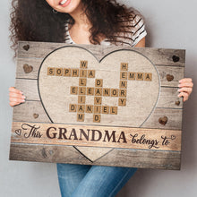 Crossword Wall Art This Family Belong To - Personalized Customized Canvas - Gift For Family Members