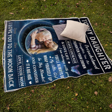 To My Daughter I Am Always With You - Up Face Gifts For Her Personalized Custom Fleece Flannel Blanket