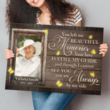 You Left Me Beautiful Memories - Personalized Customized Canvas - Memorial Gift For Family Members