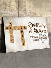 Crossword Puzzle Forever Linked Together - Personalized Customized Canvas - Gift For Family