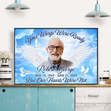 Your Wings Were Ready But I'm Not - Personalized Customized Canvas - Memorial Gift For Family Members
