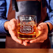 Premium World's Greatest Father - Personalized Custom Whisky Glass - Father's Day Gift For Dad, Grandpa, Husband, Him