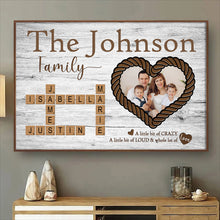Custom Photo Family A Little Bit Of Crazy - Personalized Customized Canvas - Gift For Family Members