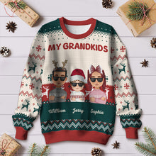 My Dear Grandchildren Loves You All - Personality Customized Ugly Sweater - Christmas Gift For Grandma Grandpa Grandkids