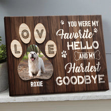 You Were My Favorite Pet - Custom Canvas, Gifts Personalized Custom Framed Canvas Wall Art