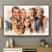 Custom Combine Loved One From Different Photos - Personalized Customized Canvas - Gift For Family Members