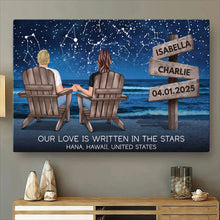 Our Love Is Written In The Stars - Personalized Customized Canvas - Gifts For Couple, Anniversary, Him, Her