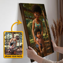 Cartoonize Your Photo Pixar Style - Turn Your Photo to Cartoon Canvas - Gift For Family Members, Siblings