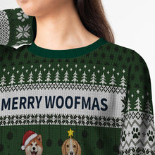 Merry Woofmas Lovely Cartoon Dogs - Ugly Sweater - Christmas Gifts Puppies With Funny Face Personalized Custom Ugly Sweater