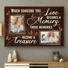 When Someone You Love Becomes A Memory - Personalized Customized Canvas - Memorial Gift For Family Members