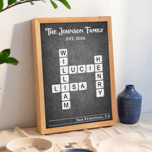 Decorate Your Wall With Crossword Canvas - Personalized Customized Canvas - Gifts For Family Members