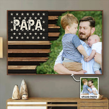 Custom Photo Fatherhood - Customized Personalized Canvas - Father's Day Gift Ideas For Family Members, Father, Dad, Grandpa