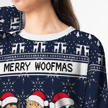 Merry Woofmas - Ugly Sweater - Christmas Gifts For Dog Lovers Personalized Custom Ugly Sweatershirt