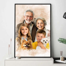 Custom Combine Photos Loved Ones, Family Portrait - Personalized Customized Canvas - Gift For Family Members