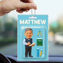 Custom Photo Personalized Teacher Action Figure Packaging Toy Box Style - Personalized Customized Acrylic Car Ornament - Gift For Teachers, Family Members and Friends