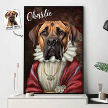 Custom Photo Funny Pet Portrait  - Personalized Customized Canvas - Gift For Pet Lovers