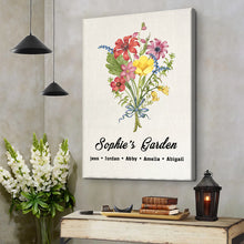 Garden Flower - Personality Customized Canvas - Gift For Mom Grandma Mother's Day Gift