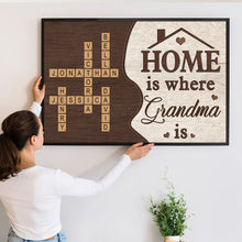 Home Is Where Grandma Is - Personalized Customized Canvas - Gift For Family Members