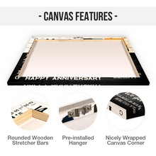 Custom Photo - Happy Anniversary - Personality Customized Canvas - Gift For Couple