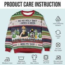 I Need A Beer And My Dog - Customized Personalized Ugly Sweater - Christmas Gift For Dog Pet Lover Dog Dad