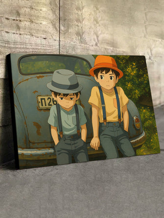 Ghibli Your Photo - Turn Your Photo to Ghibli Canvas - Gift For Family Members, Siblings