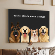 Cute Art Style Of Your Fur Angels - Personalized Customized Canvas - Lovable Gift For Pet Lovers