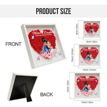 Mother And Daughter Forever Linked Together Gift For Mom Personalized Custom Flower Shadow Box