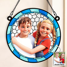 Custom Photo Cartoon Image - Personalized Acrylic Window Suncatcher Ornament - Gift For Pet Lovers