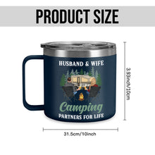 Remember The Love With The Camping Memories - Custom 14oz Stainless Steel Tumbler With Handle - Gift For Camping