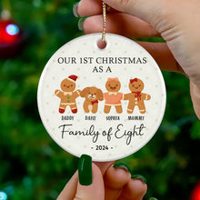 Our Christmas As A Family - Personalized Custom Ceramic Ornament - Gift For family