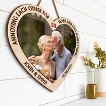 Custom Photo God Blessed The Broken Road - Personalized Door Sign - Gift For Couples, Husband, Wife