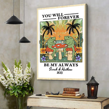 Together Until We Croak - Frog Theme Personality Customized Canvas - Gift For Couple