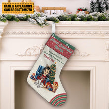Merry Christmas Please Deliver Enclosed Presents To - Gift For Bestie Friend Sister Brother - Personality Customized Stocking