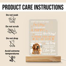 Custom Pet Photo Don't Cry For Me - Customized Personalized 3D LED Light - Gift For Memorial Dog Family Loss Gift