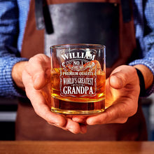 No.1 Forever Premium Quality - Personalized Custom Whisky Glass - Father's Day Gift For Dad, Grandpa, Husband, Him