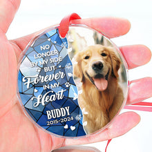 Custom Photo Memorial Pet Loss - Customized Glass Ornament - Memorial Gift For Pet Loss