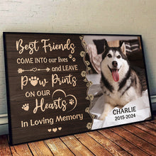 Custom Photo Best Friends Come Into Our Lives - Personalized Customized Canvas - Gift For Pet Lovers, Dog Lovers, Cat Lovers