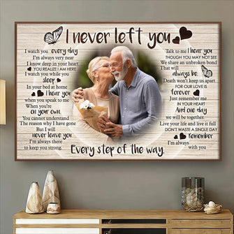 Never Left You - Personalized Customized Canvas - Gift For Mother, Family