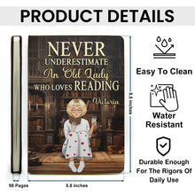 Don't Underestimate A Lady Who Loves Reading - Personalized Customized Leather Journal - Gift For Book Lovers