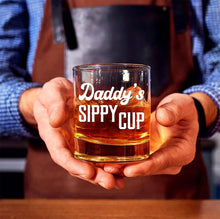 Daddy's Sippy Cup - Personalized Custom Whisky Glass - Father's Day Gift For Dad, Grandpa, Husband, Him