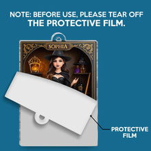 Custom Photo Witchy Halloween Figure Style - Personalized Acrylic Car Ornament - Special Gift For Family Members, Friends , Couples