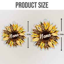 Sunflower Custom Family Name - Customized Personalized Acrylics Car Ornament - Gift For Family Members, For Kids