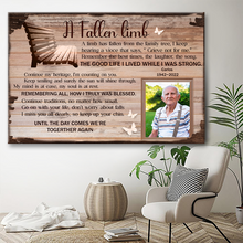 A Fallen Limb Memorial Canvas, Sympathy Gifts Personalized Custom Framed Canvas Wall Art