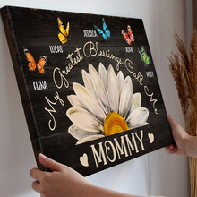 My Greatest Blessing Calls Me - Personalized Customized Canvas - Gifts For Mom, Wife, Her