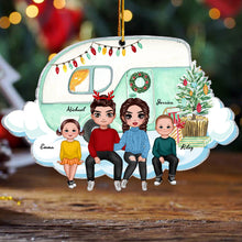 Personalized Acrylic Ornament Family Couple On Christmas Truck Gift For Family, Couple