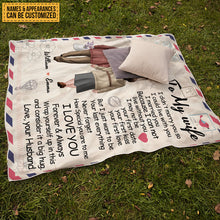 Love You Forever & Always Wrap Yourself Up In This Blanket  - Old Couple - Personalized Blanket