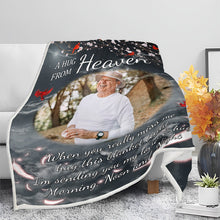 Custom Photo - A Hug From Heaven When You Miss Me - Personality Customized Blanket - Gift For Loss - Mourning Gift