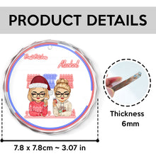 Custom Character - Here's To Another Year Of Bonding Over Alcohol - Personalized Custom Christmas Glass Ornament Gift For Her, Bestie