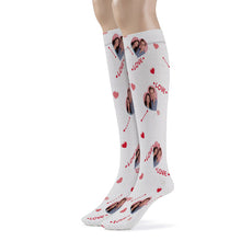 Custom Photo Face Love Couple - Personalized Customized Socks - Gift For Couple Lover - Valentine's Day Gift