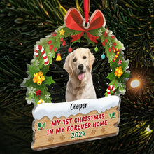 Custom Photo My Forever Home - Personalized Customized Ornament - Christmas Gifts For Pet Lovers